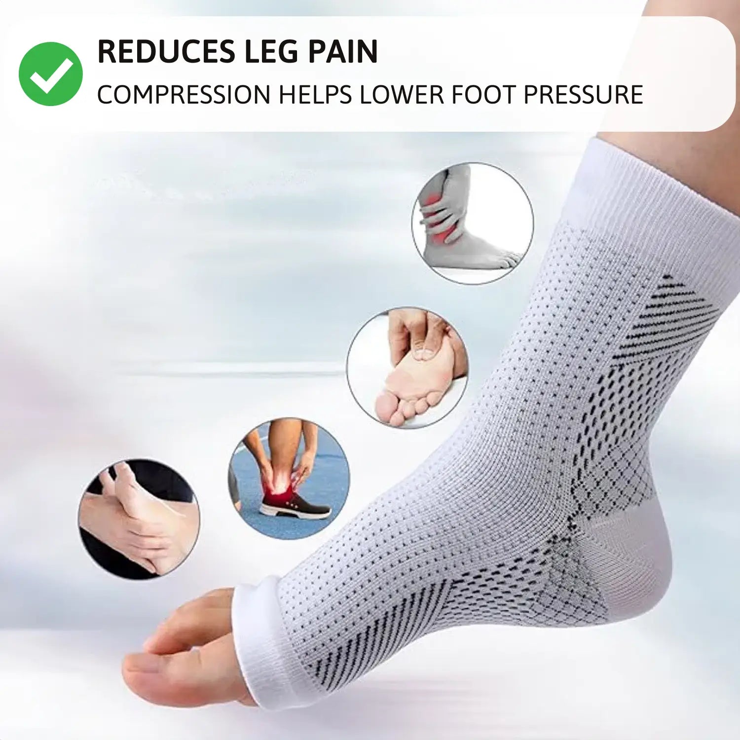 Purestep OrthoSocks - Orthopedic Compression Socks for Light Feet (3 PAIR)